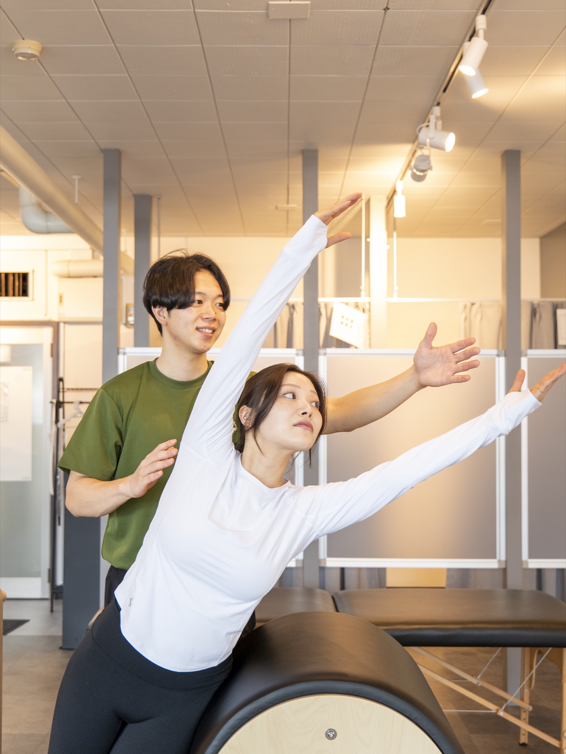 ピラティス指導の様子